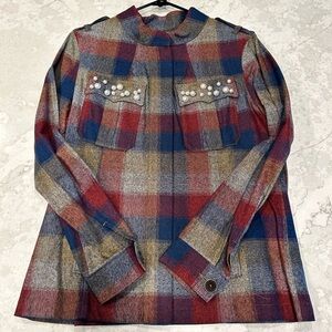 CAbi Multicolor Textured Knit Top
